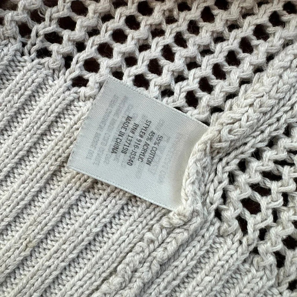 MIAMI Boutique Open Weave Knit Sweater Cardigan with Shoulder Detail - small - Picture 13 of 13